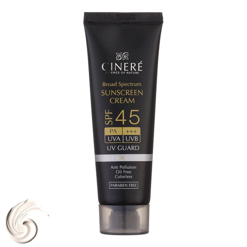 کرم ضدآفتاب آقايان SPF45 سینره، حجم 50 میلیلیتر
