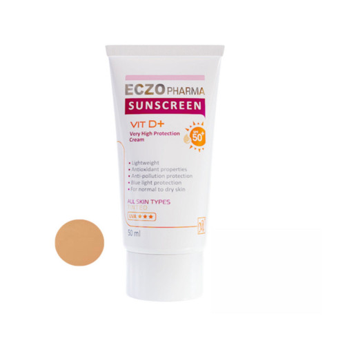 کرم ضد آفتاب رنگی مای SPF 50 مدل اگزوفارما مناسب پوستهای خشک حجم 50 میلیلیتر